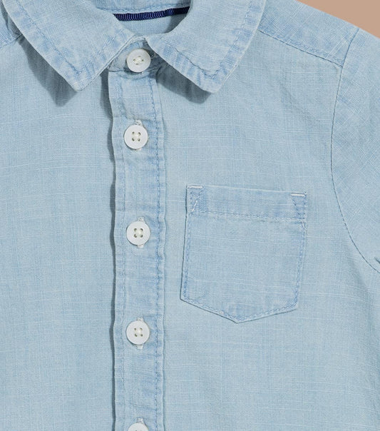 OSHKOSH Chambray Button-Front Bodysuit