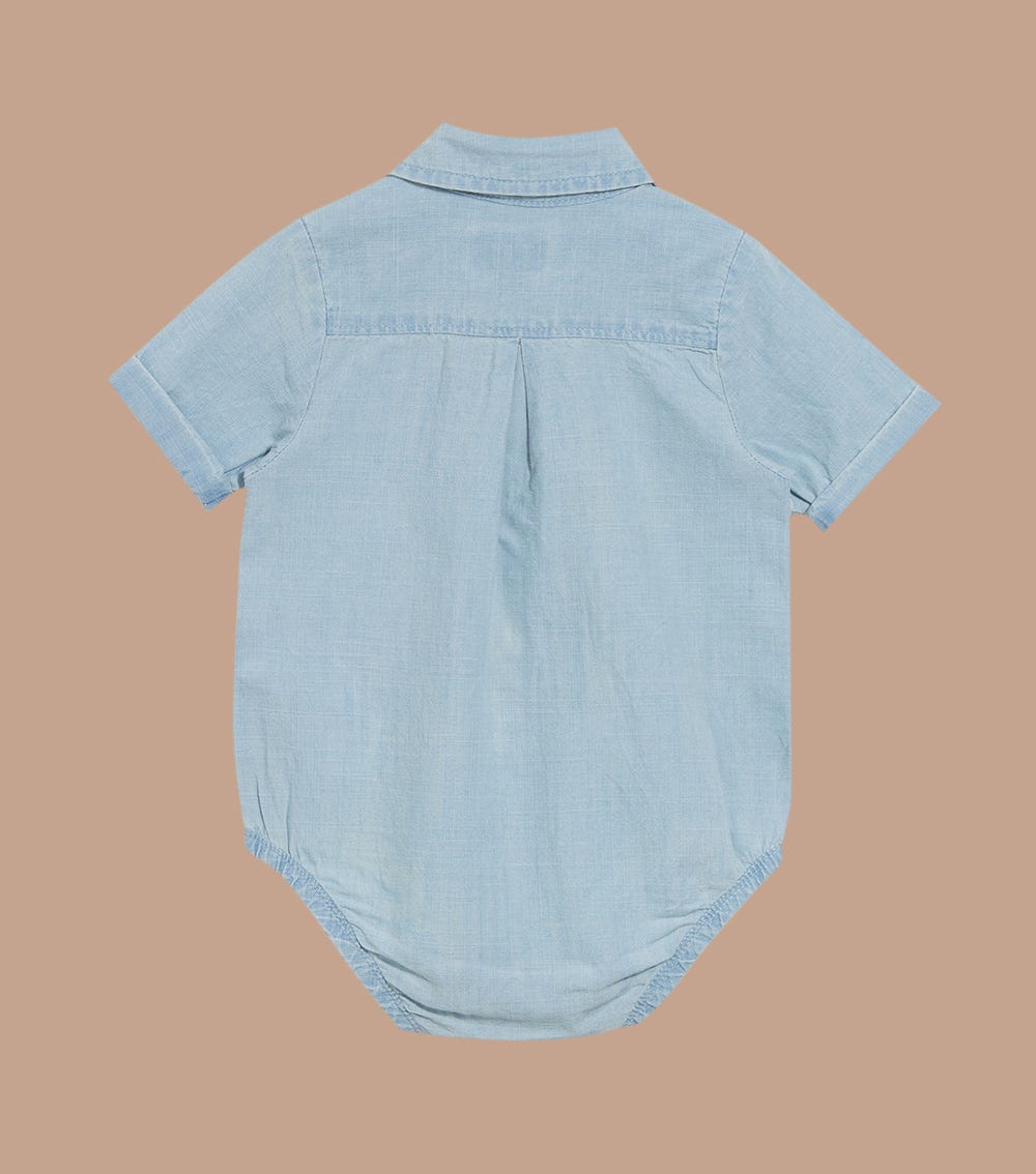 OSHKOSH Chambray Button-Front Bodysuit