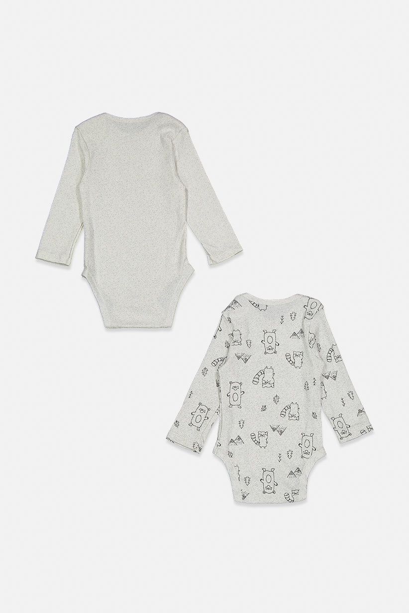 Fox & Bunny By Sinsay Toddler 2 Pcs. Allover Print Longsleeve Bodysuit