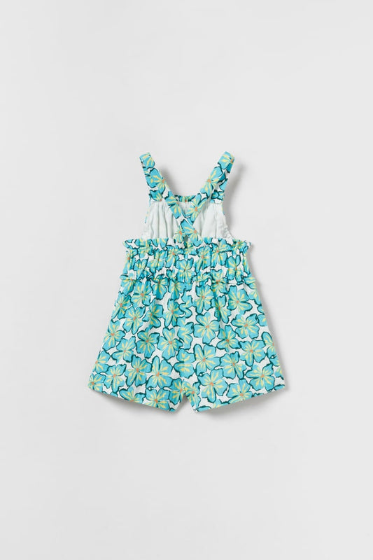 ZARA SHORT FLORAL JUMPSUIT