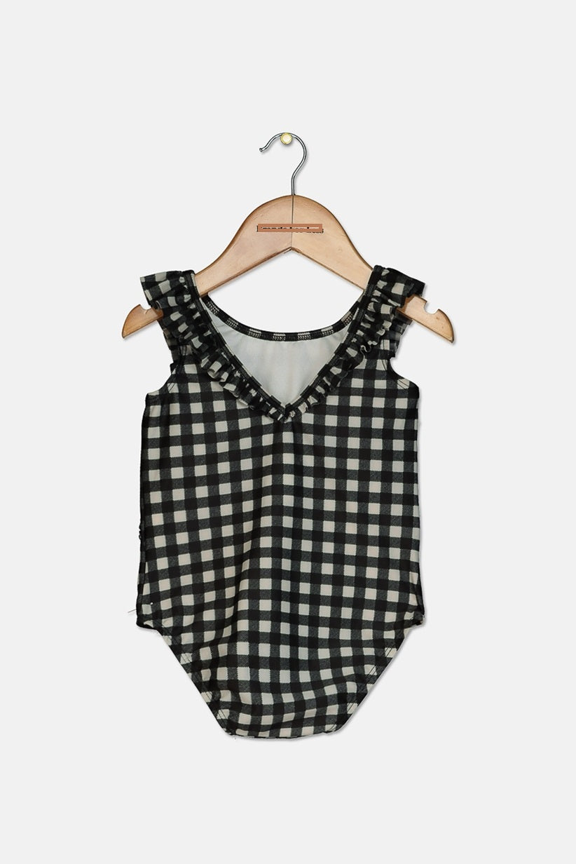 First Impression Baby Girls Gingham-Print Cherries Swimsuit