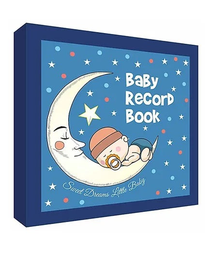Baby Record Book Blue - English