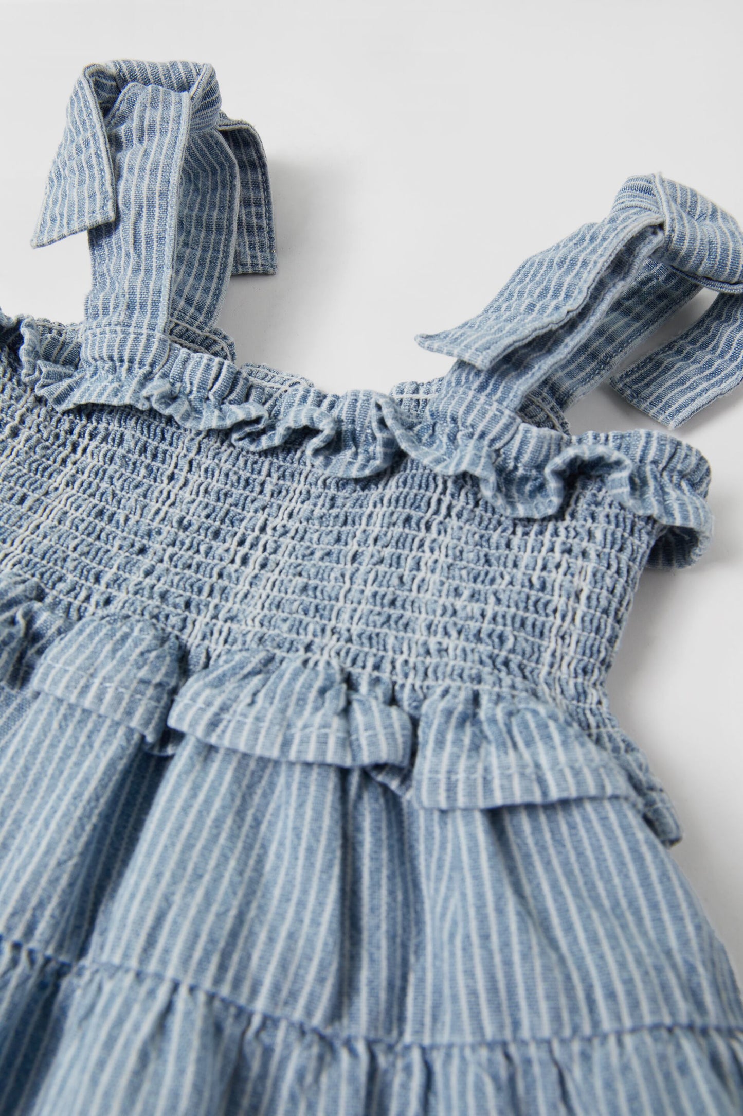 ZARA STRIPED DENIM DRESS