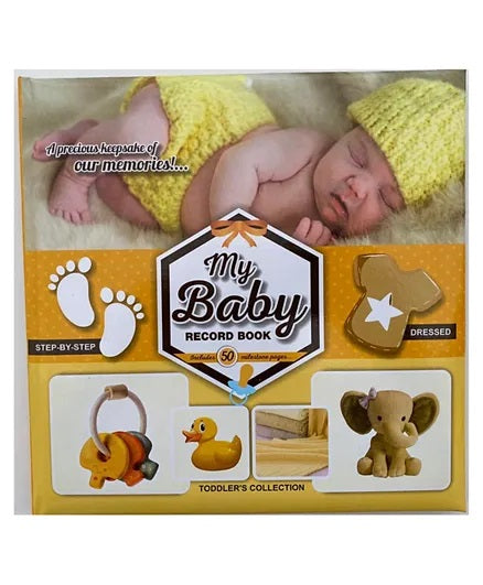 My Baby Record Book Yellow - English