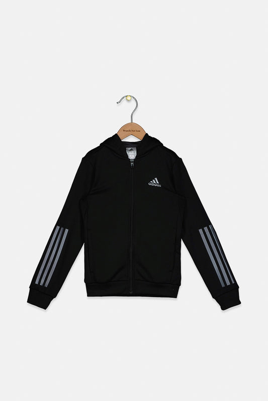 Adidas Kids' 3-Stripes Full-Zip Hoodie