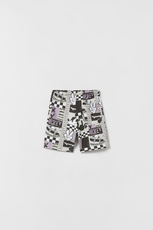ZARA MICKEY MOUSE DISNEY BERMUDA SHORTS