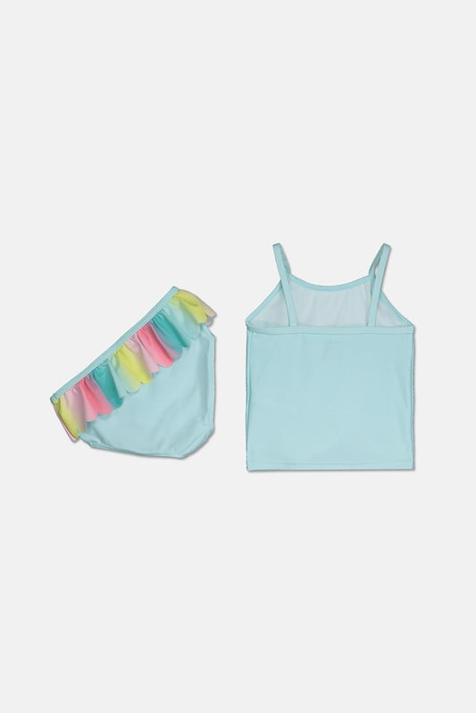 Carters Baby Girls 2-Pc Ruffled Top & Panty, Turquoise