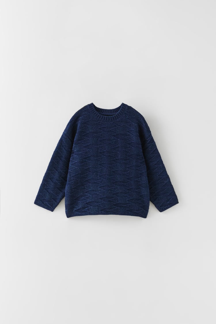 ZARA TEXTURED KNIT SWEATER