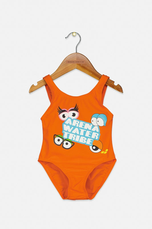 Arena Toddler Girl's Scoop Neck Graphic Sleeveless Swimsuit