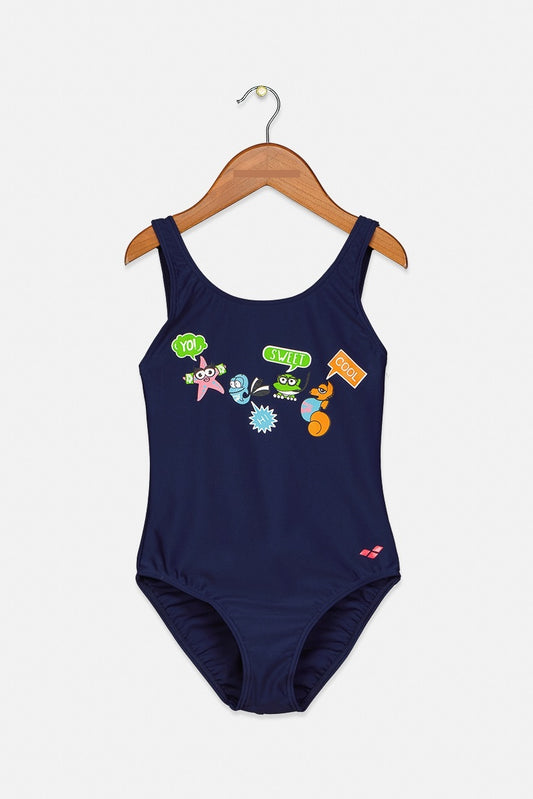 Arena Toddler Girl's Graphic Logo One Piece