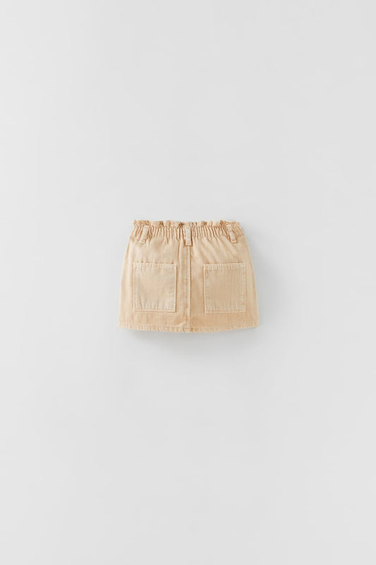 ZARA DENIM SKIRT BRICK