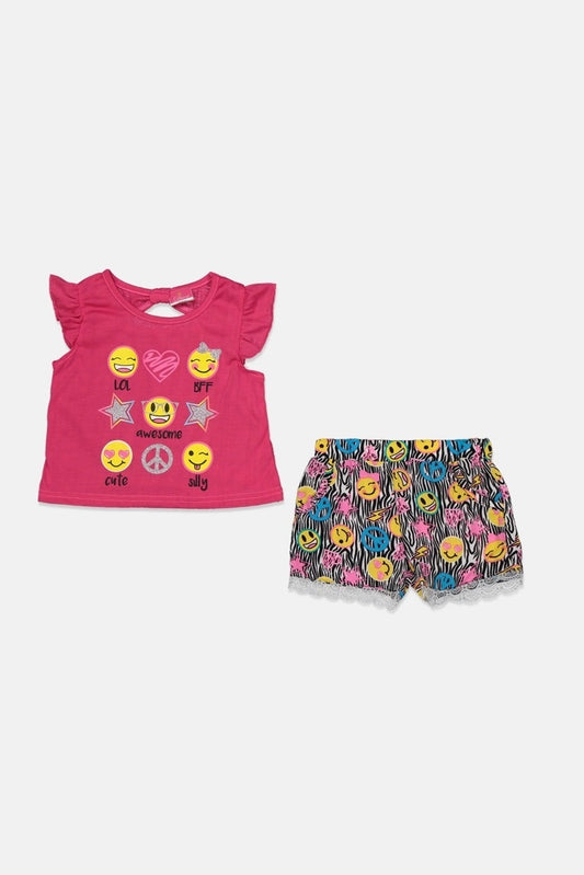 Diva Toddler Girls Graphic Top and Shorts Set,
