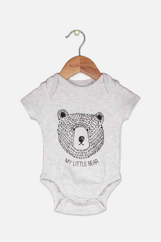 Fox & Bunny By Sinsay Baby Boys My Little Bear Print Bodysuit,