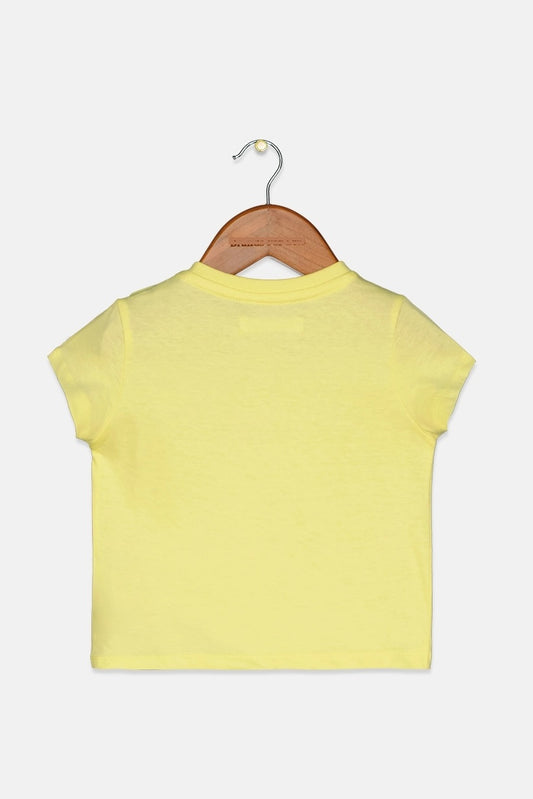 Fox & Bunny By Sinsay Toddler Girl's Floral Print Tee, Yellow