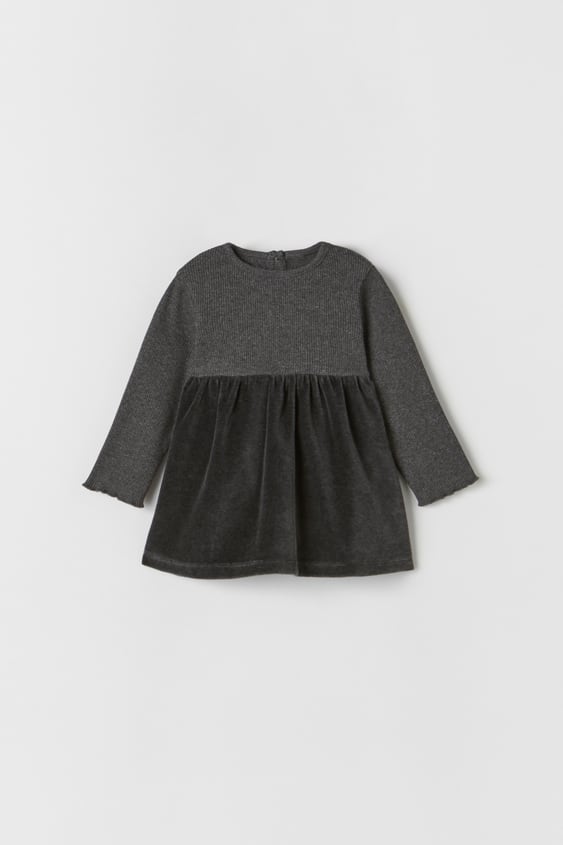 ZARA GREY COMBINED DRESS