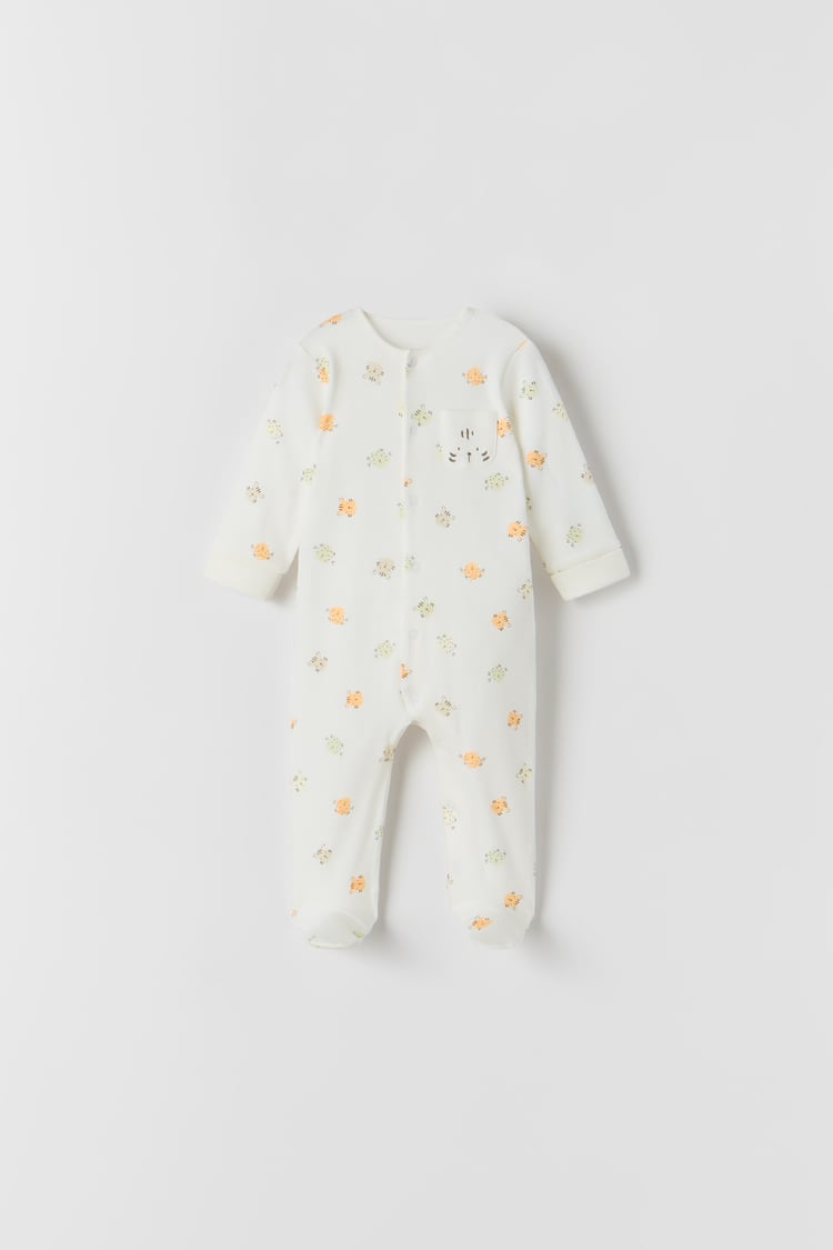 ZARA BABY/ TIGER FACE SLEEPSUIT