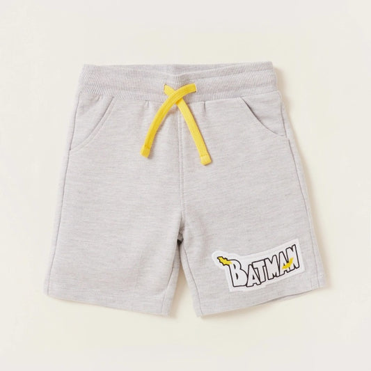 Batman Applique Shorts with Drawstring Waist and Pockets - Set of 2