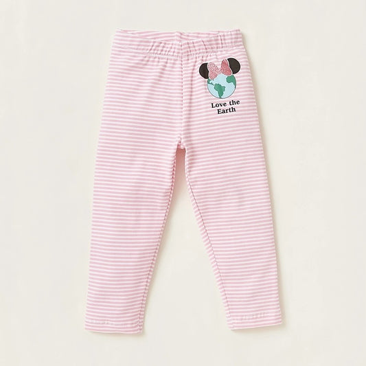 Disney Minnie Mouse Print Leggings with Elasticised Waistband
