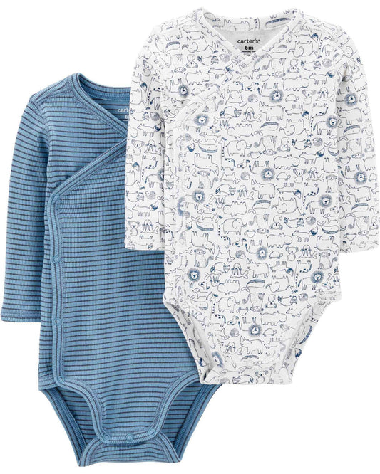 Carters (Blue & White Body Suits)