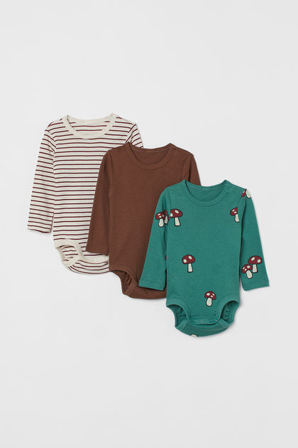 H&M 3-pack cotton bodysuits