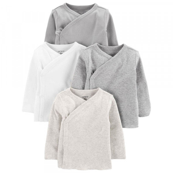 Carters 4-Pack Side-Snap Tees (Grey)